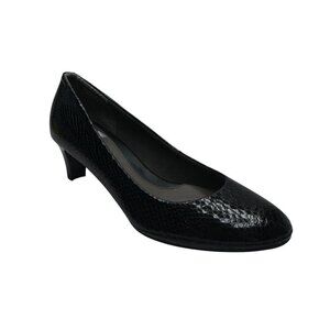 Eurosoft by Sofft Trichelle Black Snakeskin Print Pumps Heels Womens 9